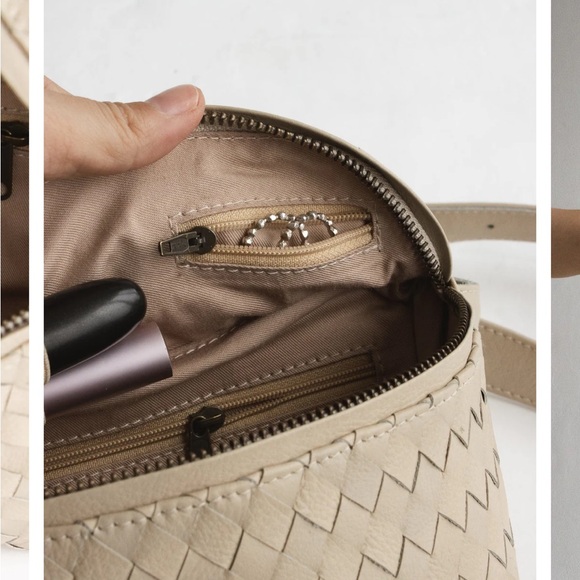 Woven Remy Crossbody Bag - Cream - Picture 4 of 7